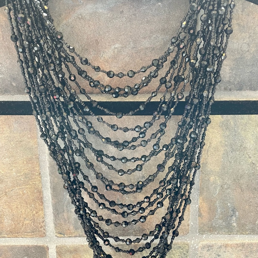 Vintage statement beaded necklace